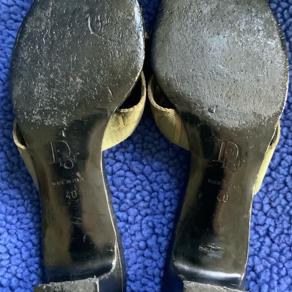 Preloved Vintage Christian Dior Army Green Sandals - Picture 9 of 11